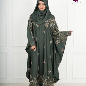 ✨ Royal Embroidery & Stone Crystal Abaya ✨