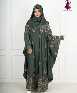 ✨ Royal Embroidery & Stone Crystal Abaya ✨