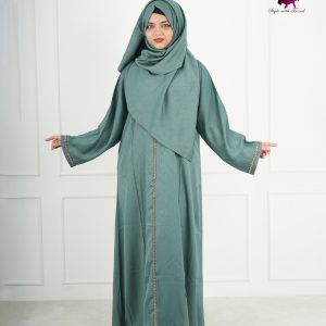 ✨ Exclusive Khamsa Zoom Braid Stone Abaya ✨