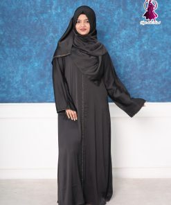 Premium Dubai Zafran Fabric Stone Work Borkah with Hijab
