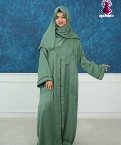 Premium Dubai Zafran Fabric Borkha with Matching Hijab