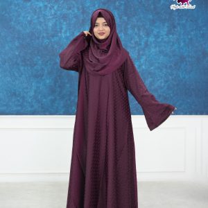 Luxury Dubai Zafran Fabric Borkha Set with Matching Hijab